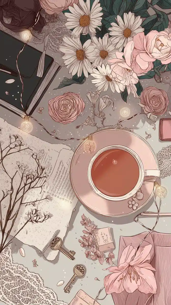 Cottagecore Flatlay Illustration
