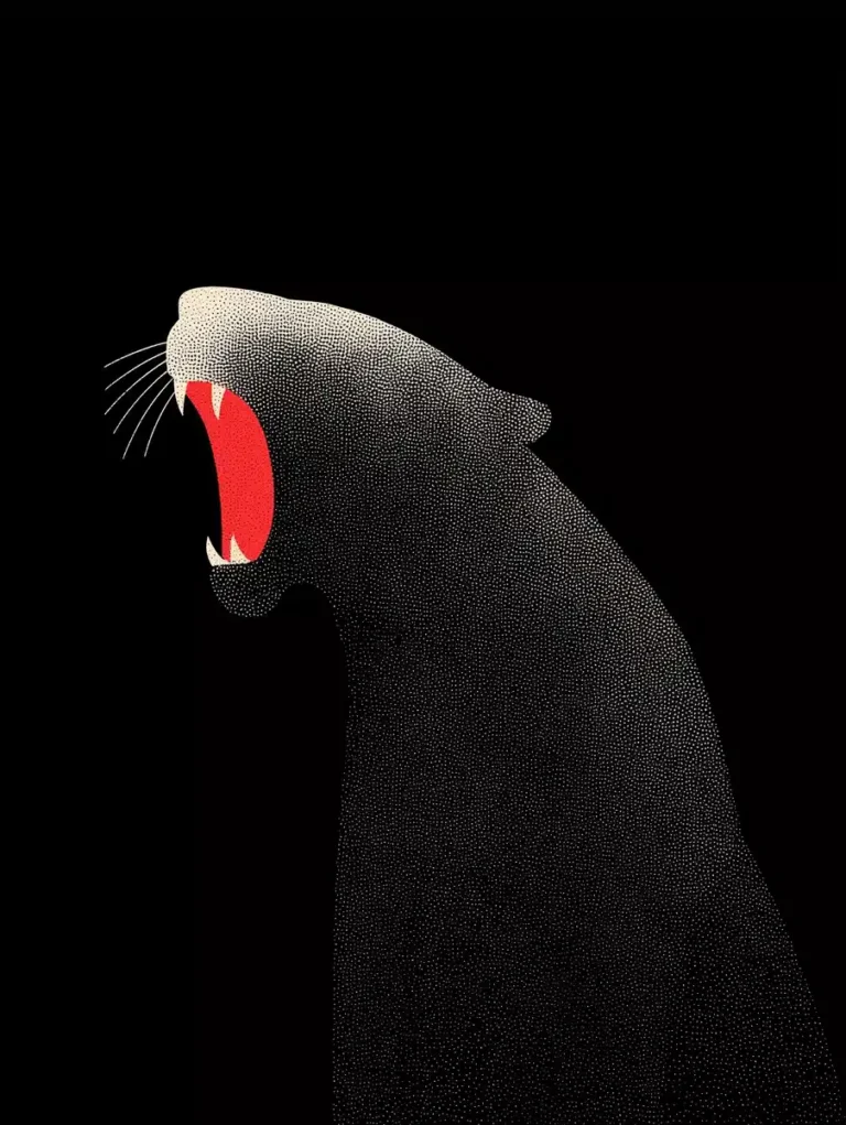 Minimalist Typography Panther