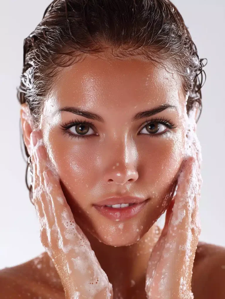 Model Portrait With Soap