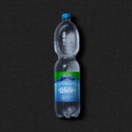 1-Liter Water Bottle Mockup Placed on the Surface in Top View