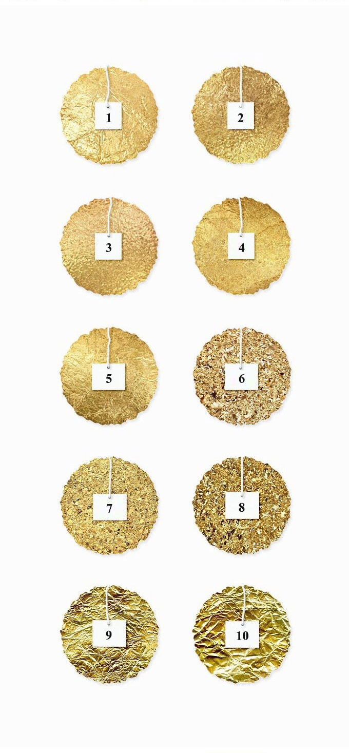10 AI Gold Foil Styles FREE PSD
