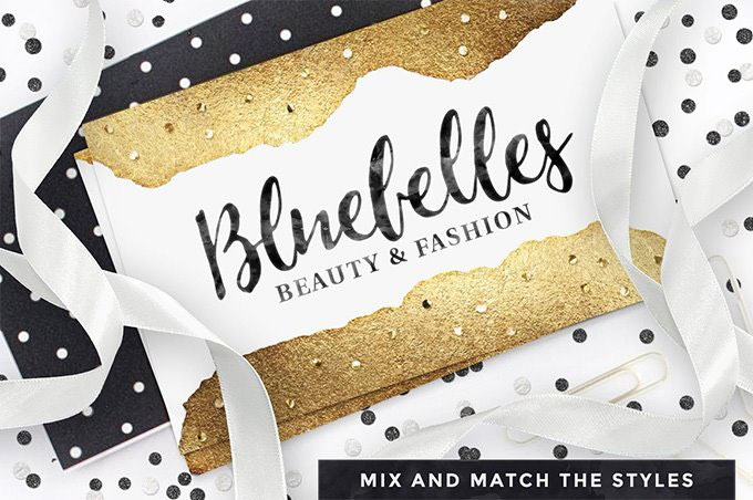 10 AI Gold Foil Styles FREE PSD