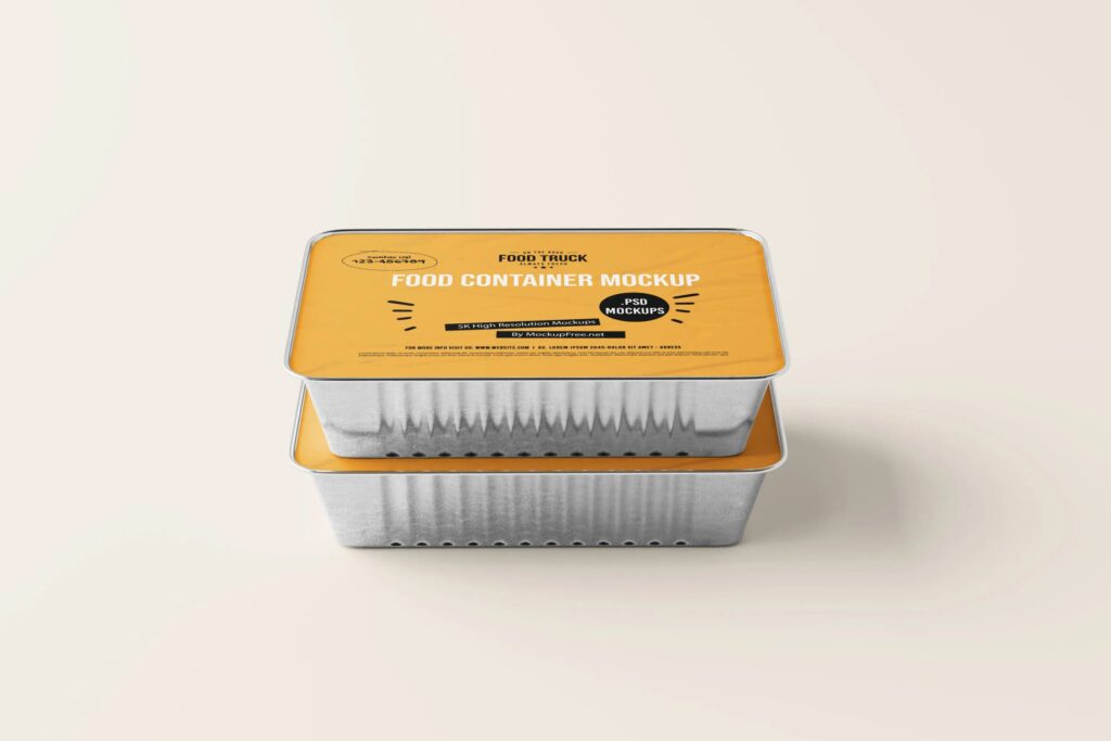 10 Mockups of Large Aluminum Food Container Boxes