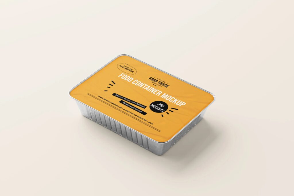 10 Mockups of Large Aluminum Food Container Boxes