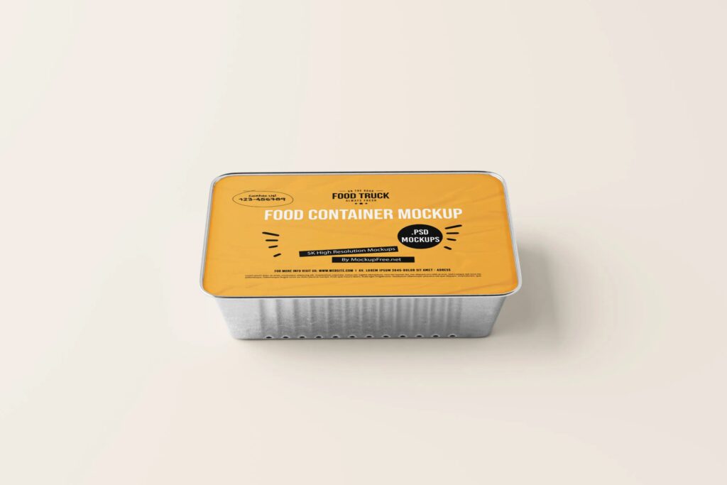 10 Mockups of Large Aluminum Food Container Boxes