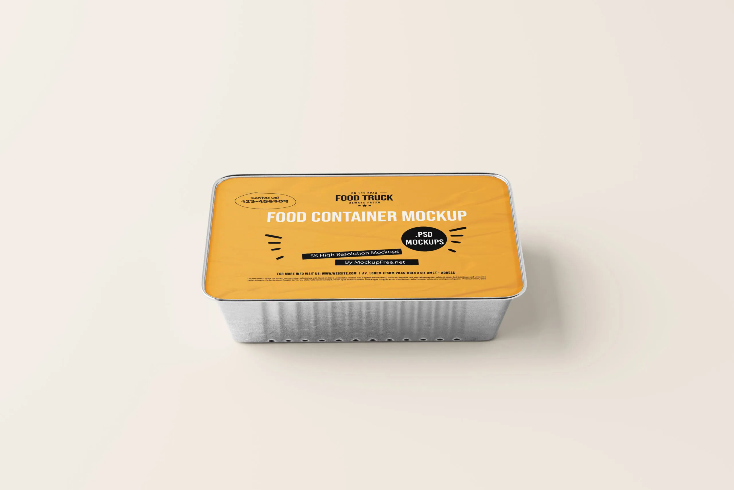 10 Mockups of Large Aluminum Food Container Boxes FREE PSD