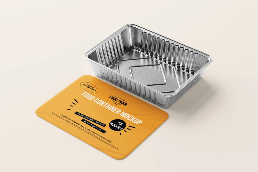 10 Mockups of Large Aluminum Food Container Boxes