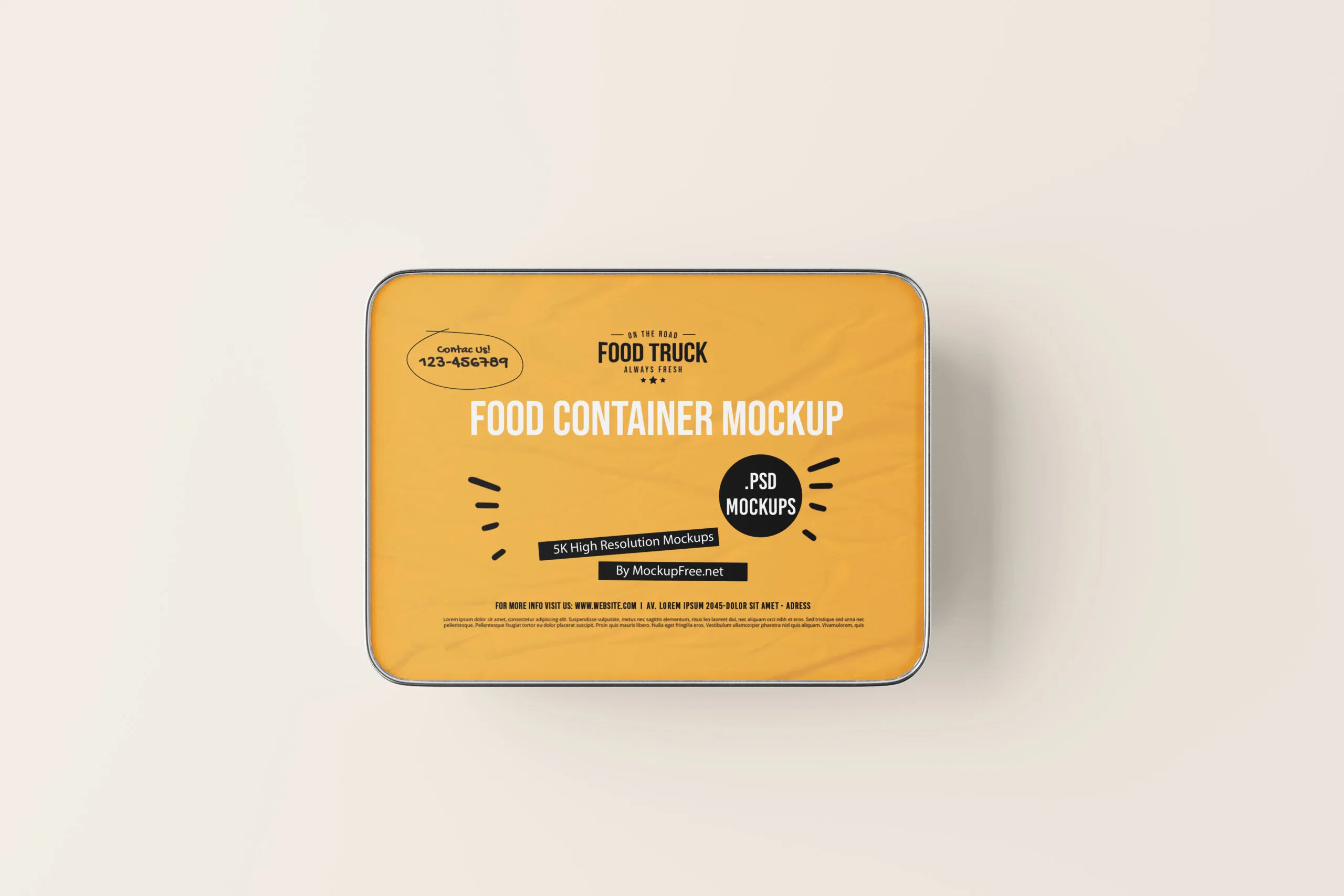 10 Mockups of Large Aluminum Food Container Boxes FREE PSD
