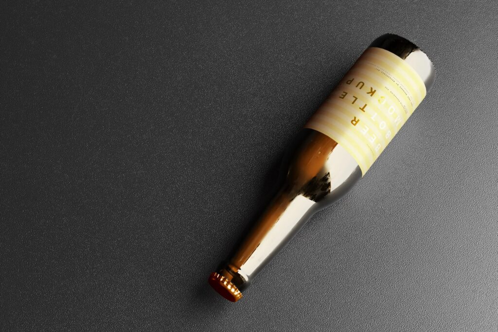 10 Mockups of Slim Beer Bottles in Varied Visions