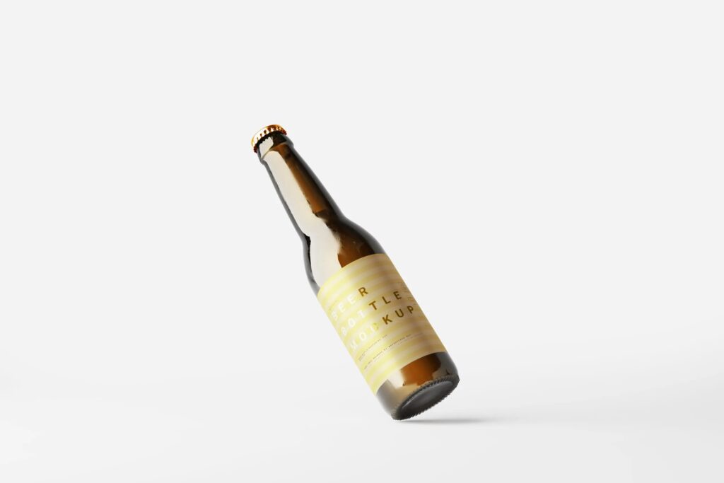10 Mockups of Slim Beer Bottles in Varied Visions