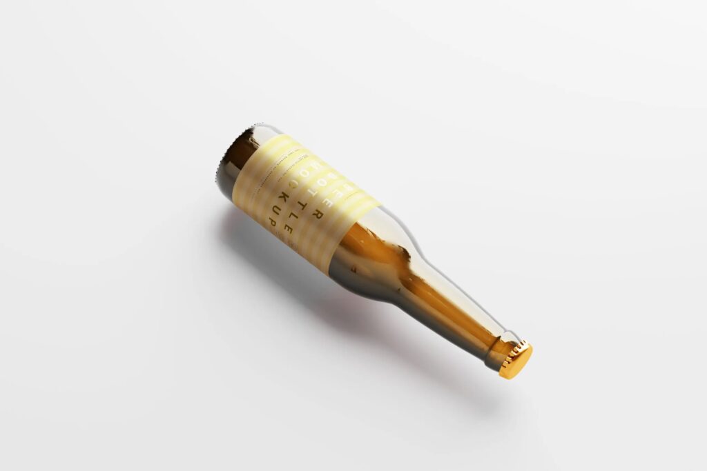 10 Mockups of Slim Beer Bottles in Varied Visions