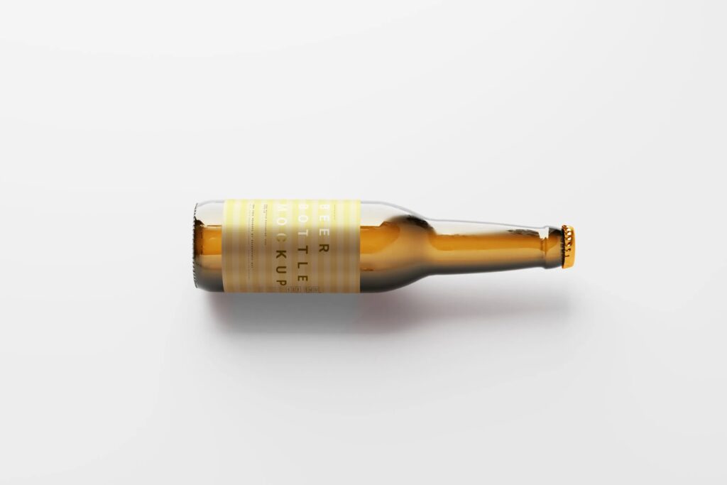10 Mockups of Slim Beer Bottles in Varied Visions
