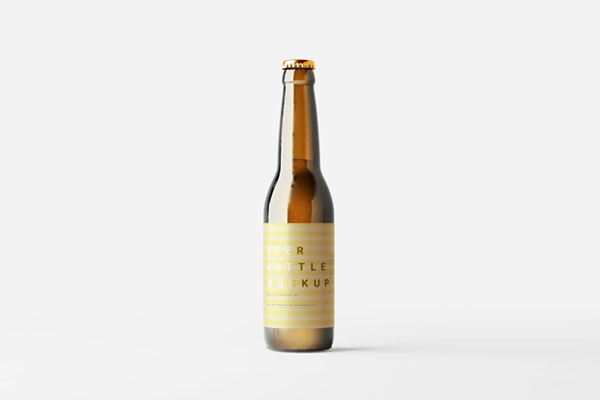 10 Mockups of Slim Beer Bottles in Varied Visions