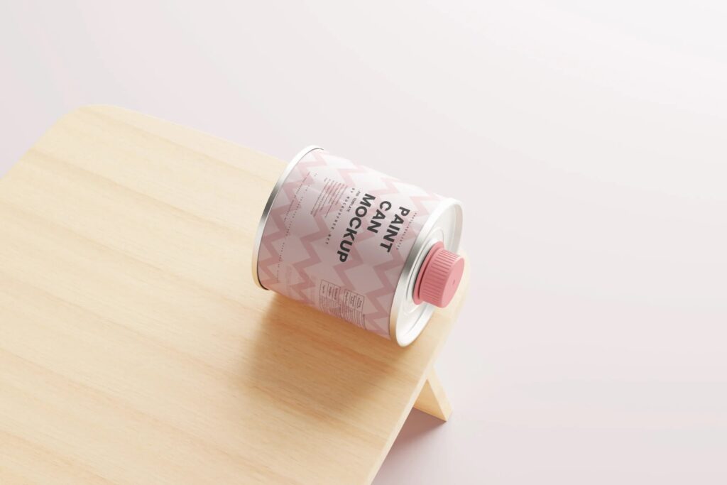 10 Paint Can Mockups in Different Visions