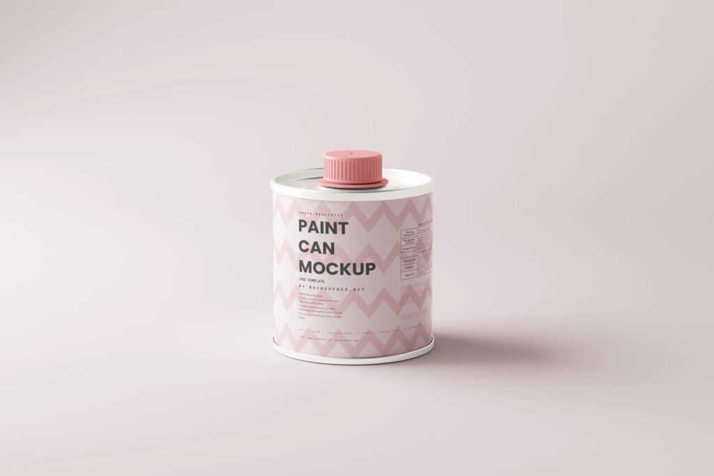 10 Paint Can Mockups in Different Visions