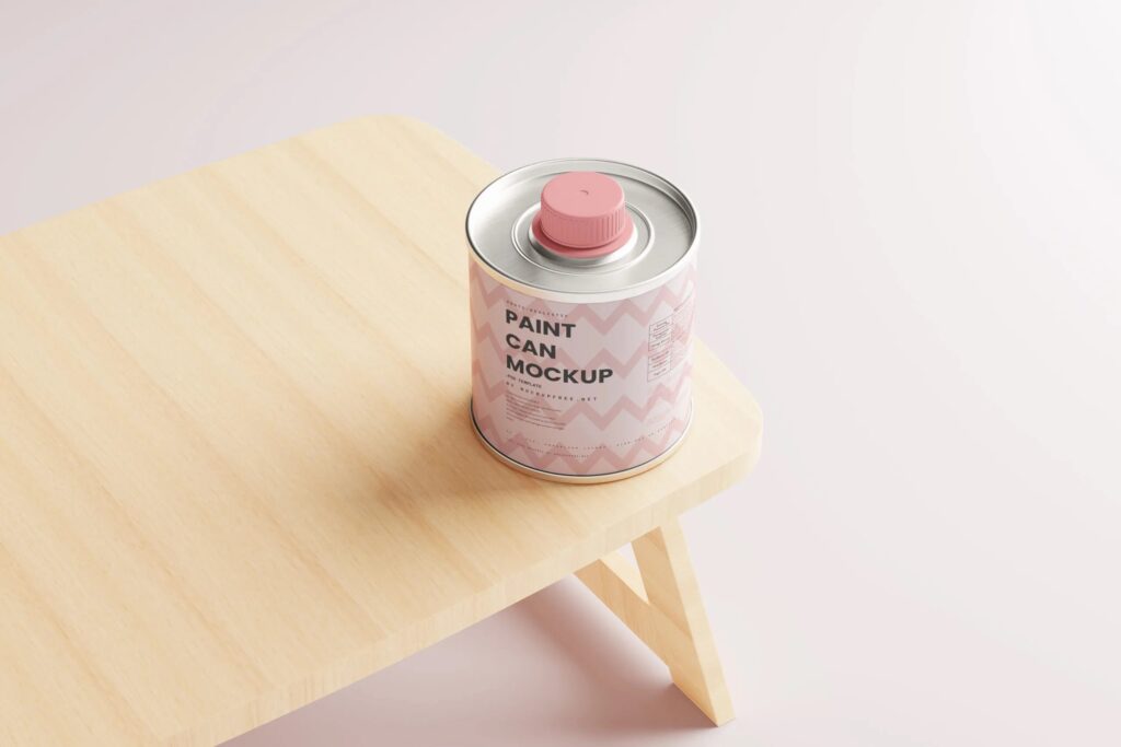 10 Paint Can Mockups in Different Visions