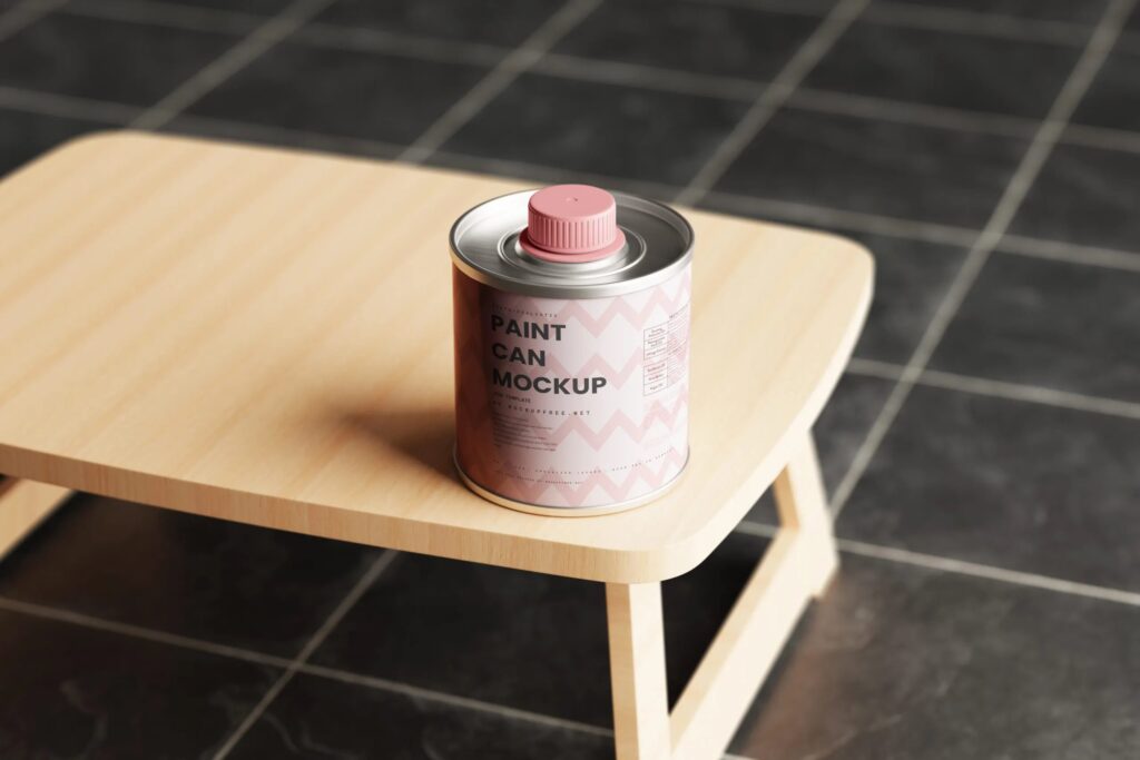 10 Paint Can Mockups in Different Visions