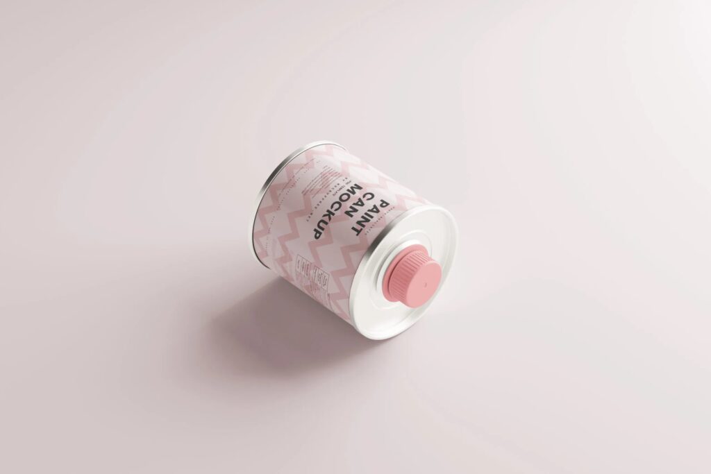 10 Paint Can Mockups in Different Visions