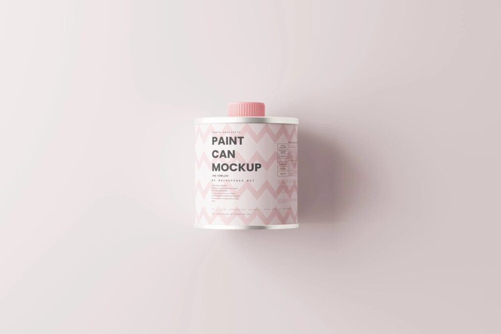 10 Paint Can Mockups in Different Visions