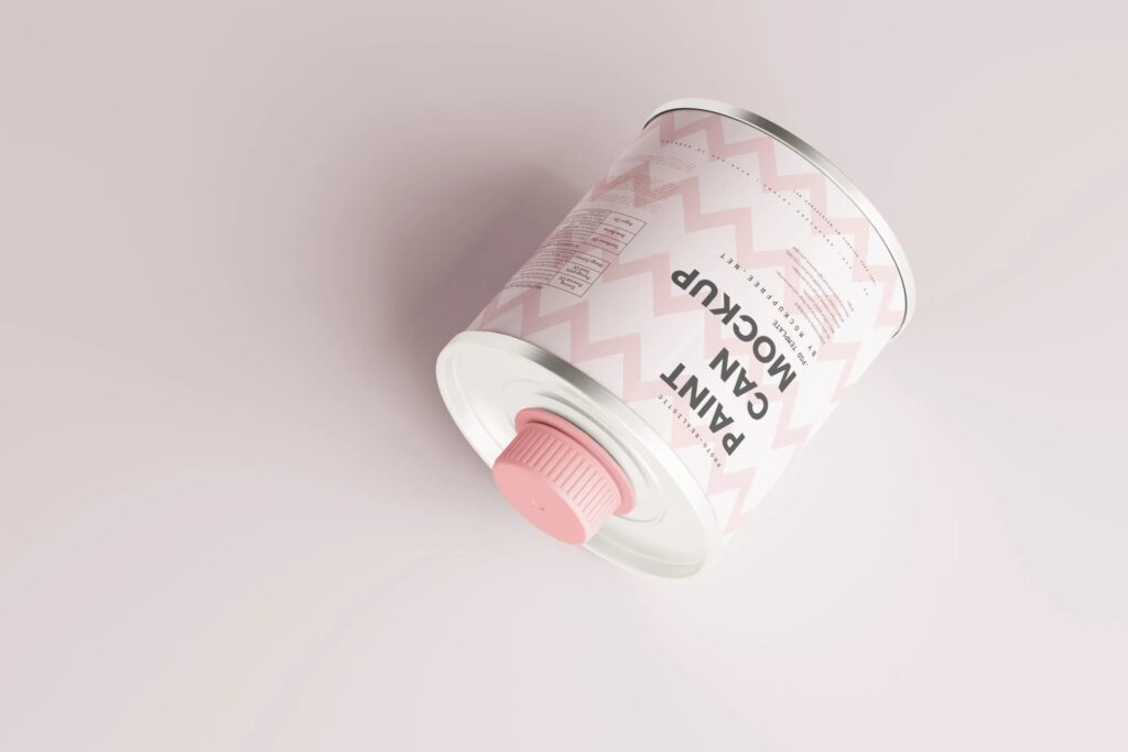 10 Paint Can Mockups in Different Visions