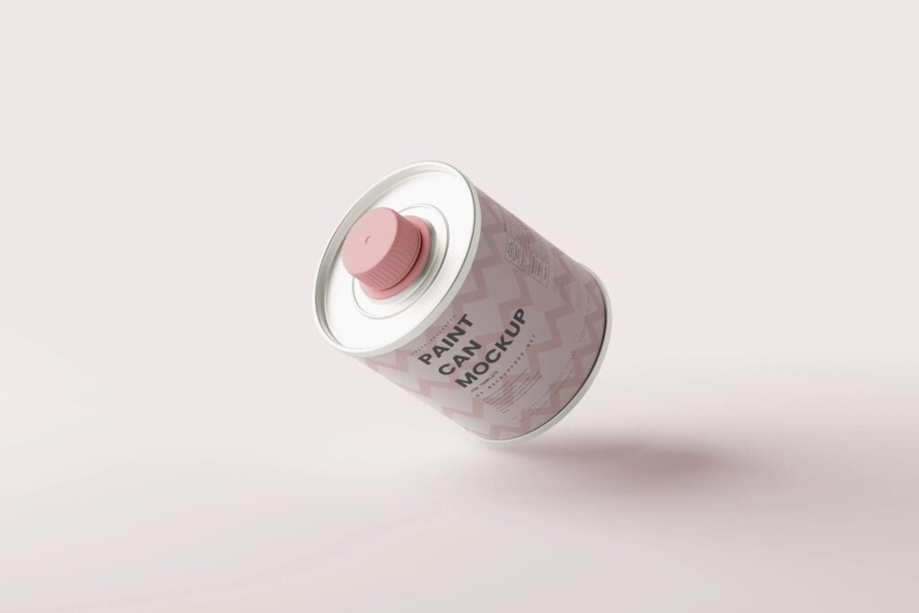 10 Paint Can Mockups in Different Visions