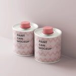 10 Paint Can Mockups in Different Visions