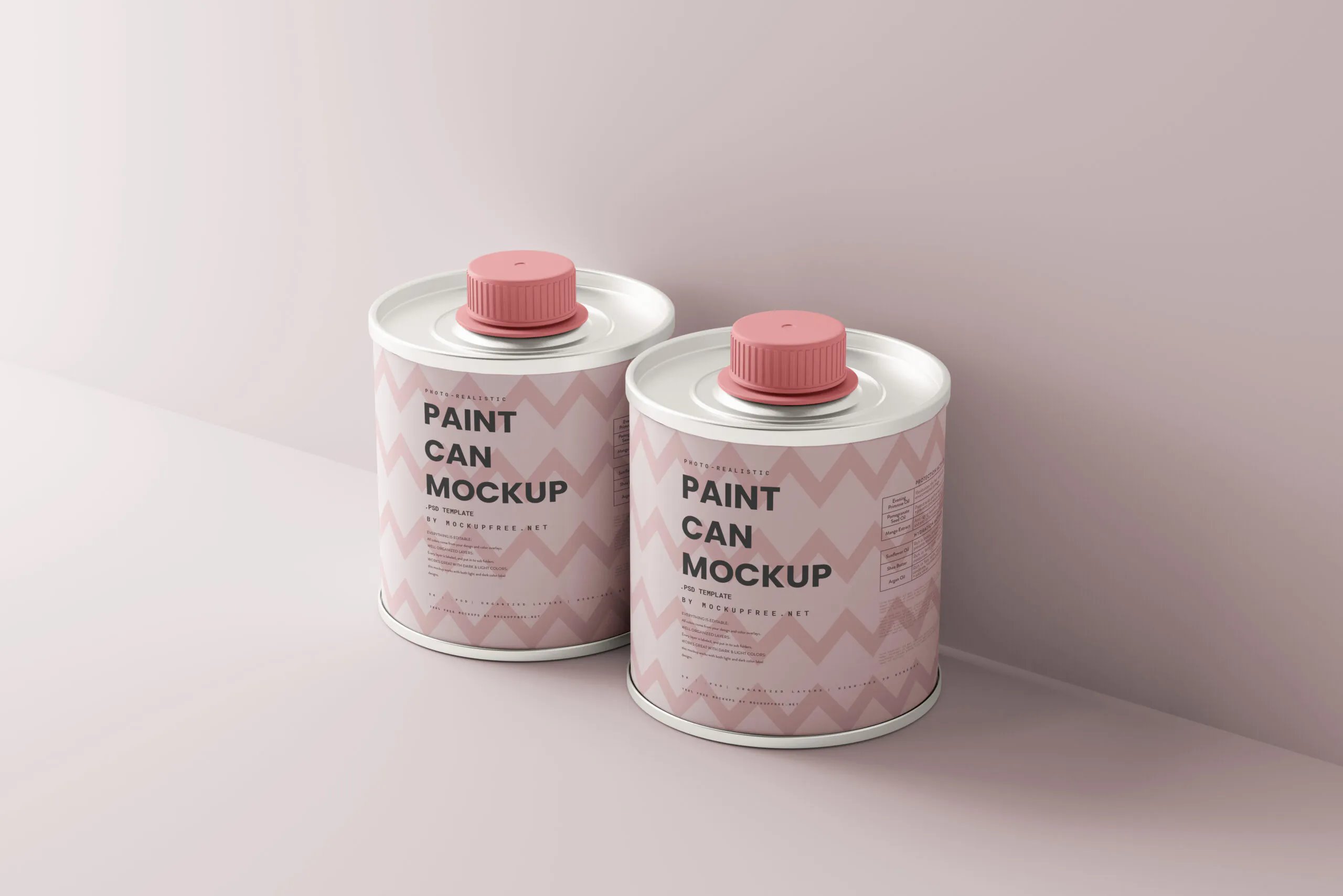 10 Paint Can Mockups in Different Visions FREE PSD