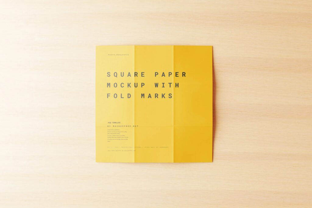 10 Paper Mockup with Fold Marks in Distinct Views