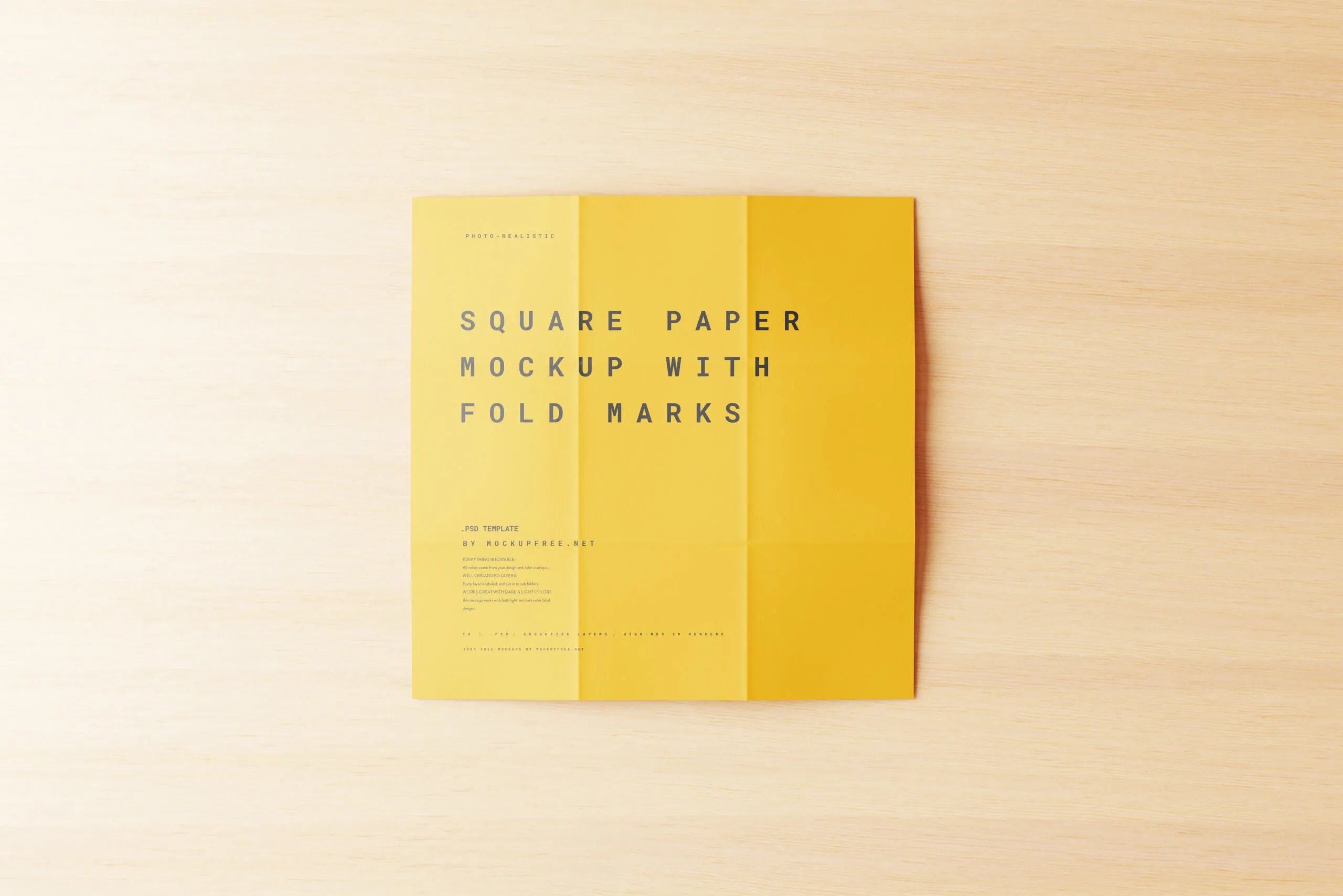 10 Paper Mockup with Fold Marks in Distinct Views FREE PSD