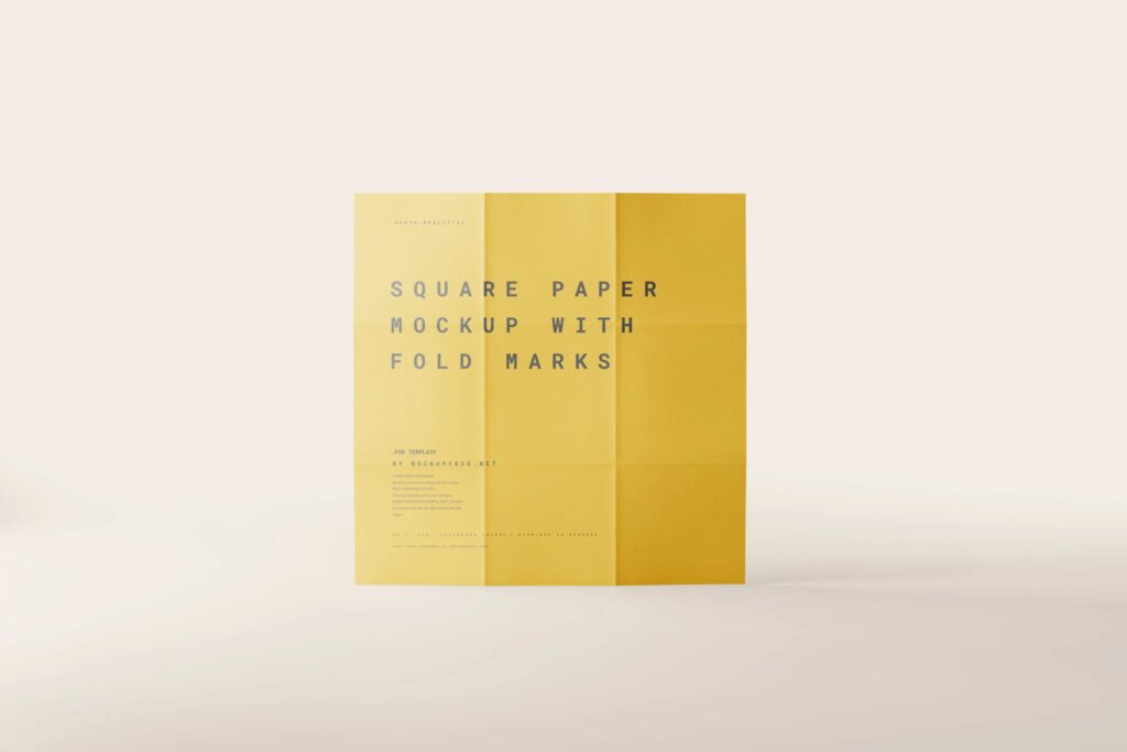 10 Paper Mockup with Fold Marks in Distinct Views