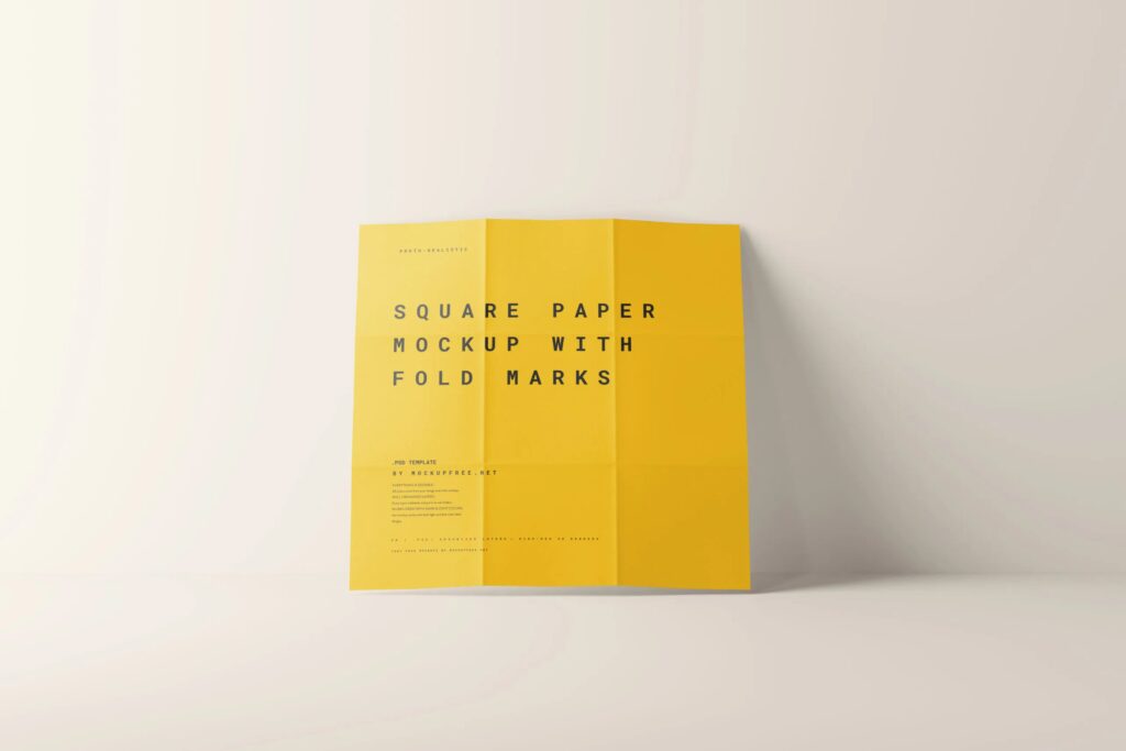 10 Paper Mockup with Fold Marks in Distinct Views