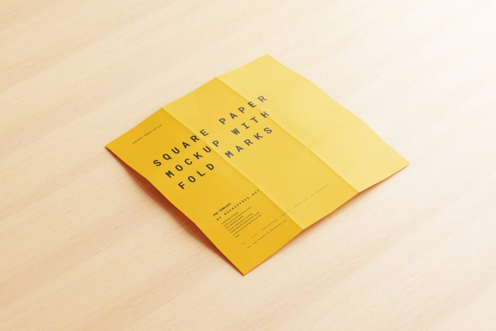 10 Paper Mockup with Fold Marks in Distinct Views