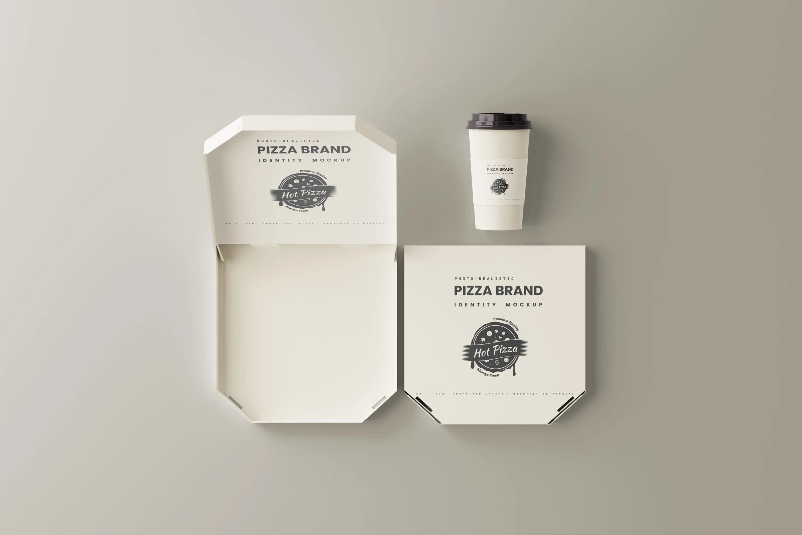 10 Pizza Branding Mockups in Different Visions FREE PSD