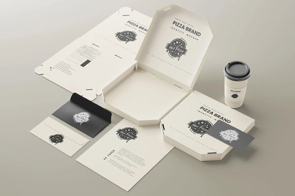 10 Pizza Branding Mockups in Different Visions