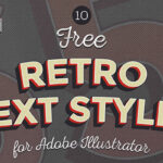 10 Retro Illustrator Text Effects