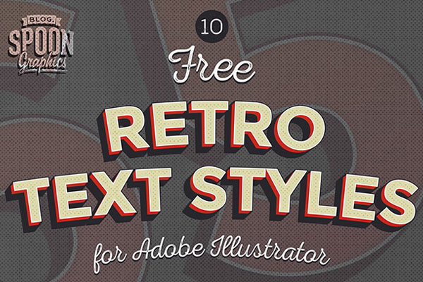 10 Retro Illustrator Text Effects