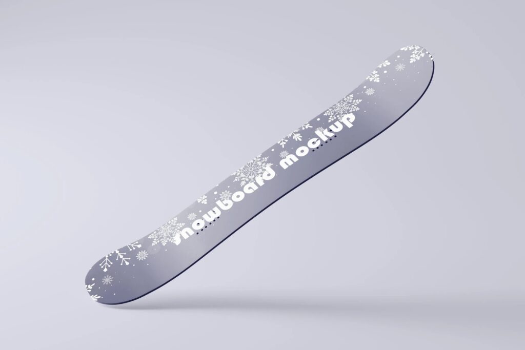 10 Snowboards Mockups in Different Sights