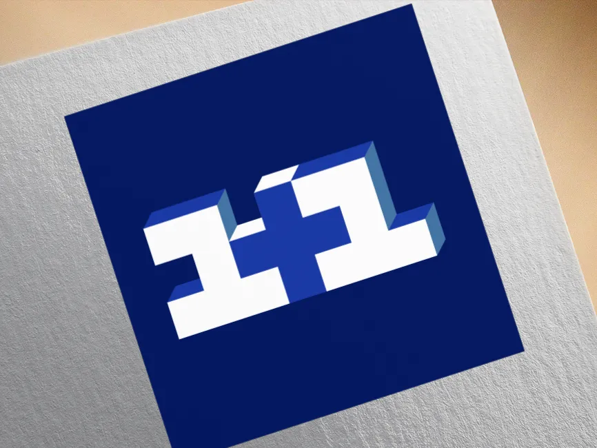1+1 Blue Logo
