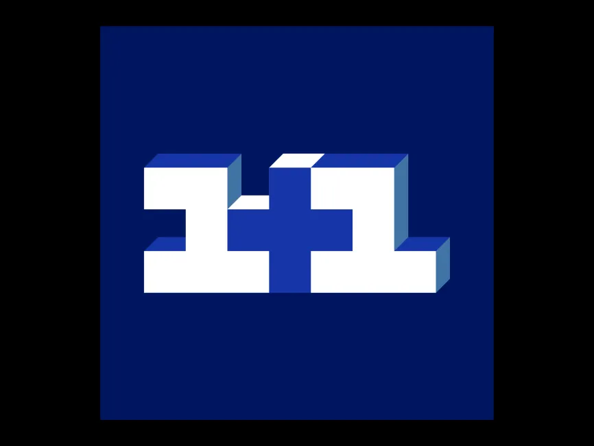 1+1 Blue Logo