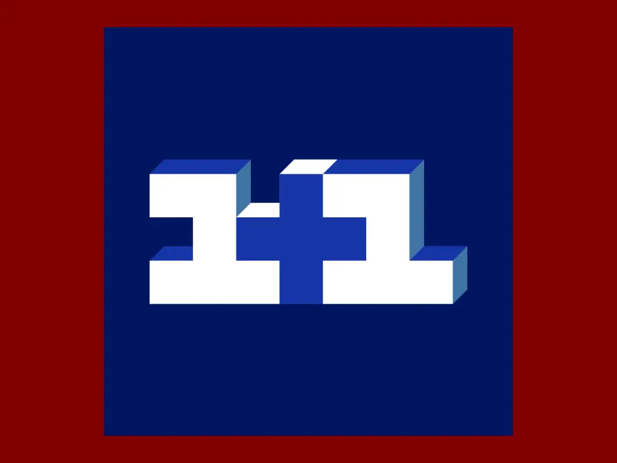 1+1 Blue Logo