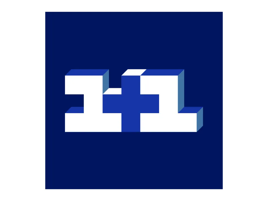 1+1 Blue Logo