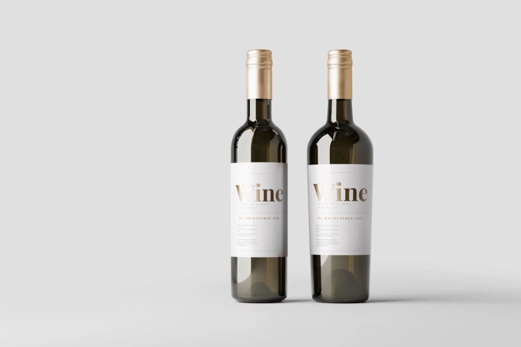 11 Wine Bottles Mockups in Distinct Views