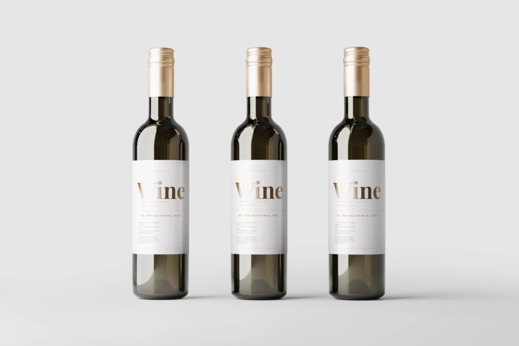 11 Wine Bottles Mockups in Distinct Views