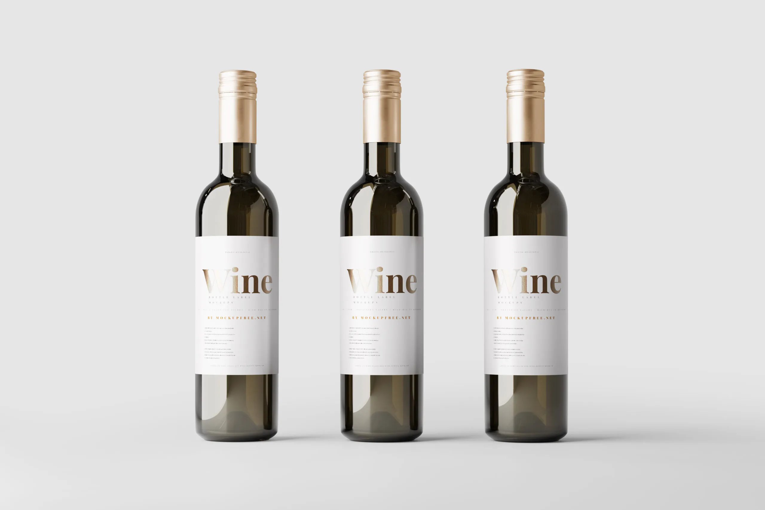 11 Wine Bottles Mockups in Distinct Views FREE PSD
