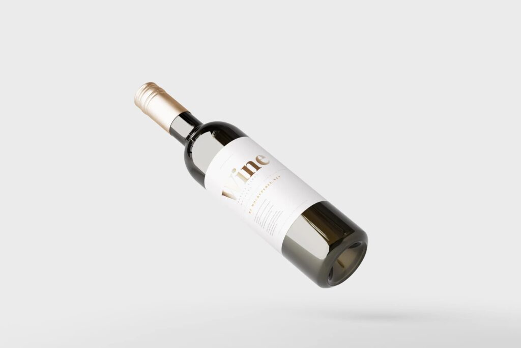 11 Wine Bottles Mockups in Distinct Views