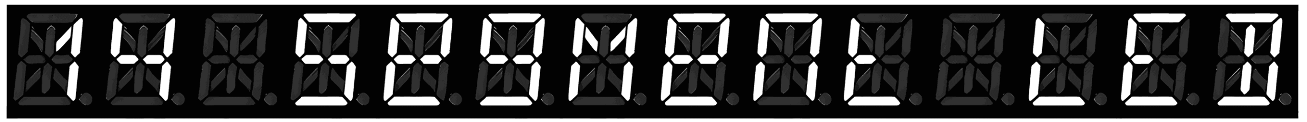 14 Segment LED Font