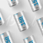 150ml Soda Can Mockup in 3 Shots