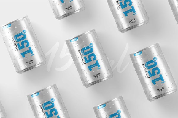 150ml Soda Can Mockup in 3 Shots