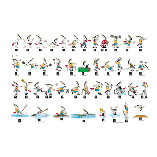 15th Asian Games, Mascot Orry and Pictogram logo