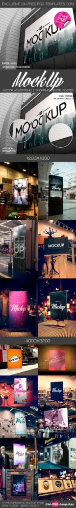 17 Indoor Advertising Poster Mockups mockup preview